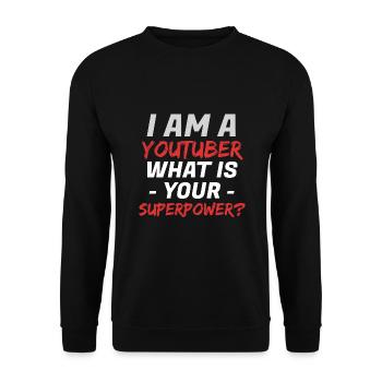 Youtube Youtuber Geschenkideen Hobby - Unisex Pullover - Schwarz - Vorne - Alina (178cm) & Michal (187cm)