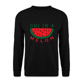 one in a melon - Unisex Sweatshirt - black - Front - Alina (178cm) & Michal (187cm)