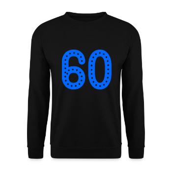 60. 60 YEARS. 60th ANNIVERSARY. 60TH BIRTHDAY. - Unisex Sweatshirt - black - Front - Alina (178cm) & Michal (187cm)