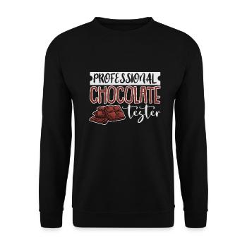 Chocolat chocolat gourate sucré chocolate chocolat - Sweat-shirt Unisexe - noir - Devant - Alina (178cm) & Michal (187cm)