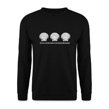 Three seashells - Unisex Sweatshirt - black - Front - Alina (178cm) & Michal (187cm)