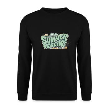 Urlaub Reise Strand Meer Ozean Sonne Travel Insel - Unisex Pullover - Schwarz - Vorne - Alina (178cm) & Michal (187cm)