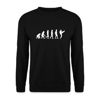 Evolution Karate - Unisex Sweatshirt - black - Front - Alina (178cm) & Michal (187cm)