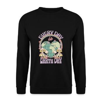 Every Day Is Earth Day - Unisex Pullover - Schwarz - Vorne - Alina (178cm) & Michal (187cm)