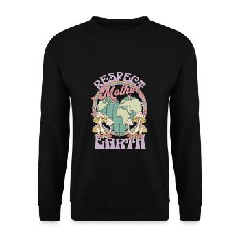 Respect Mother Earth Day - Unisex Sweatshirt - black - Front - Alina (178cm) & Michal (187cm)