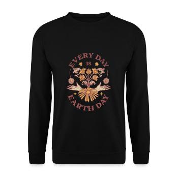 Every Day Is Earth Day - Unisex Pullover - Schwarz - Vorne - Alina (178cm) & Michal (187cm)