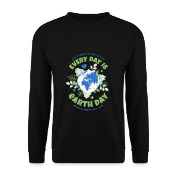 Every Day Is Earth Day - Unisex Pullover - Schwarz - Vorne - Alina (178cm) & Michal (187cm)