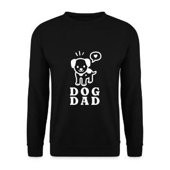 Cute Dog Dad For Dog Owner & Dog Lover - Unisex Pullover - Schwarz - Vorne - Alina (178cm) & Michal (187cm)