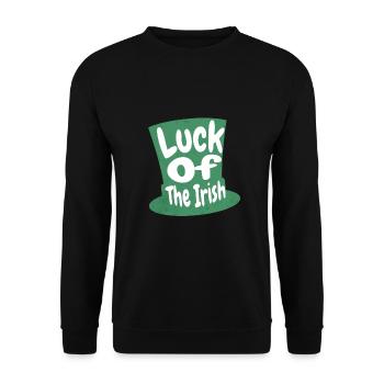 Irish Luck Embrace Celtic Charm & Tradition - Unisex Pullover - Schwarz - Vorne - Alina (178cm) & Michal (187cm)