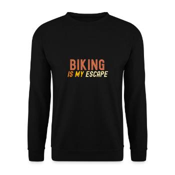 Radfahren ist meine Flucht - Unisex Pullover - Schwarz - Vorne - Alina (178cm) & Michal (187cm)