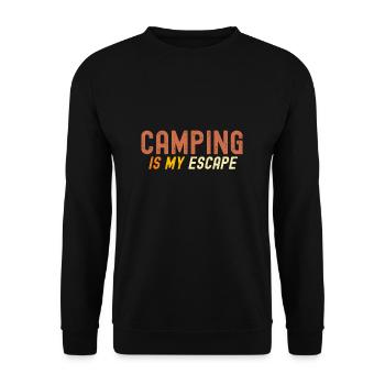 Camping Is My Escape - Unisex Sweatshirt - black - Front - Alina (178cm) & Michal (187cm)