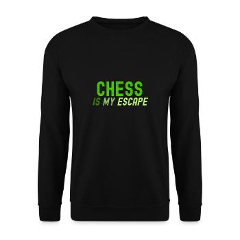 Chess Is My Escape - Unisex Sweatshirt - black - Front - Alina (178cm) & Michal (187cm)