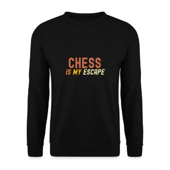 Chess Is My Escape - Unisex Sweatshirt - black - Front - Alina (178cm) & Michal (187cm)