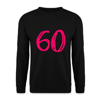 60. 60 YEARS. 60th ANNIVERSARY. 60TH BIRTHDAY. - Unisex Sweatshirt - black - Front - Alina (178cm) & Michal (187cm)