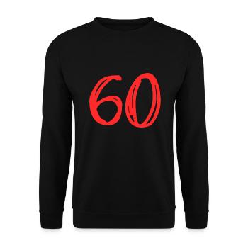 60. 60 YEARS. 60th ANNIVERSARY. 60TH BIRTHDAY. - Unisex Sweatshirt - black - Front - Alina (178cm) & Michal (187cm)