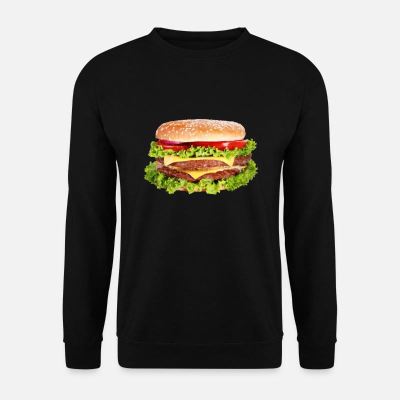 Burger - Unisex Pullover - Schwarz