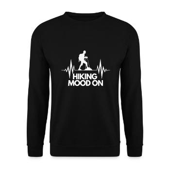Hiking mood on Hiking Wanderung lustig Geschenk - Unisex Pullover - Schwarz - Vorne - Alina (178cm) & Michal (187cm)
