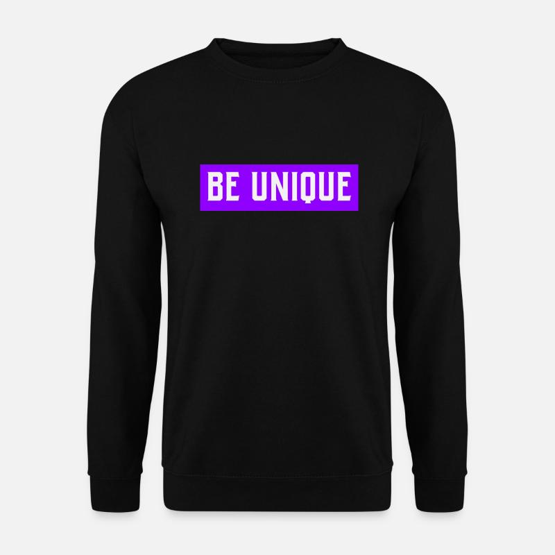BE UNIQUE Design in lila - Unisex Pullover - Schwarz