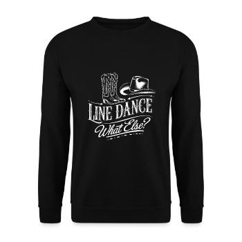 Line Dance was sonst - meine Passion - mein Ding. - Unisex Pullover - Schwarz - Vorne - Alina (178cm) & Michal (187cm)