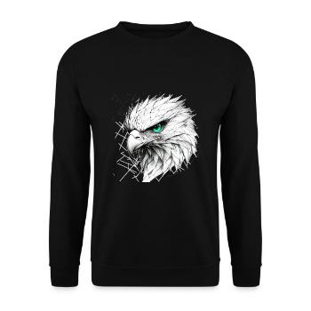 Libre comme l’aigle - Sweat-shirt Unisexe - noir - Devant - Alina (178cm) & Michal (187cm)