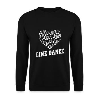 Danse en ligne Danser avec l’amour et le cœur - Sweat-shirt Unisexe - noir - Devant - Alina (178cm) & Michal (187cm)