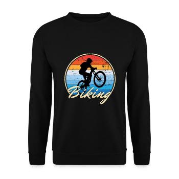 Vélo Cyclisme Vélo cadeau de style vintage - Sweat-shirt Unisexe - noir - Devant - Alina (178cm) & Michal (187cm)