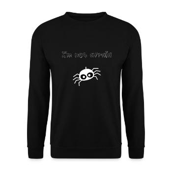 Im not afraid, spider - Unisex Sweatshirt - black - Front - Alina (178cm) & Michal (187cm)