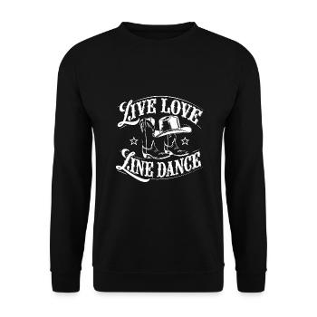 Vie Amour Danse en ligne Danse Sport - Sweat-shirt Unisexe - noir - Devant - Alina (178cm) & Michal (187cm)