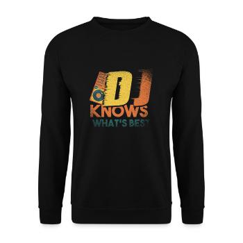 DJ - Unisex Sweatshirt - black - Front - Alina (178cm) & Michal (187cm)