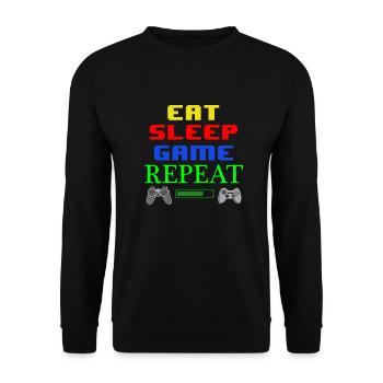 Gamer - Unisex Sweatshirt - black - Front - Alina (178cm) & Michal (187cm)