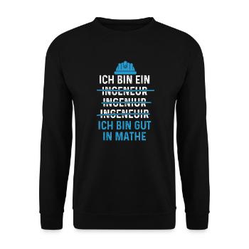Ingenieur - Unisex Pullover - Schwarz - Vorne - Alina (178cm) & Michal (187cm)