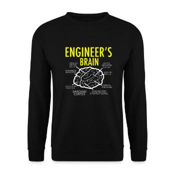 Engineer brain - Unisex Sweatshirt - black - Front - Alina (178cm) & Michal (187cm)