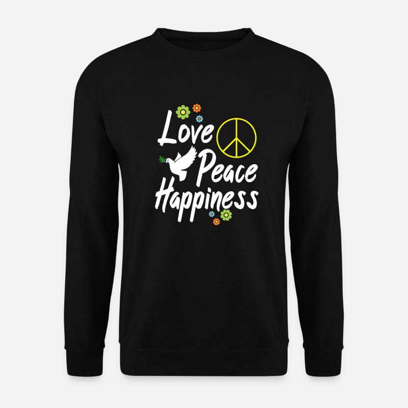 Love Peace Happiness - Unisex Sweatshirt - black