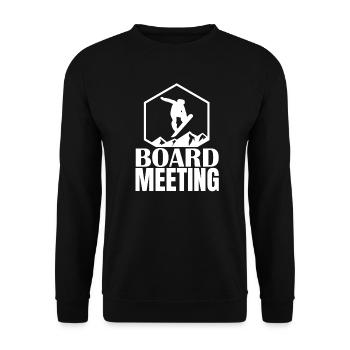 Board meeting - Unisex Sweatshirt - black - Front - Alina (178cm) & Michal (187cm)