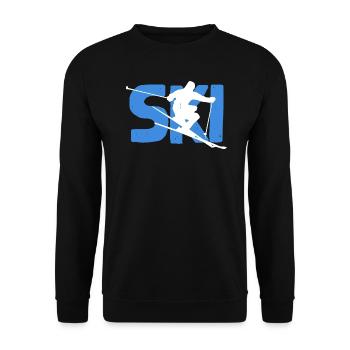 To ski - Unisex Sweatshirt - black - Front - Alina (178cm) & Michal (187cm)