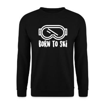 Born to Ski - Unisex Pullover - Schwarz - Vorne - Alina (178cm) & Michal (187cm)