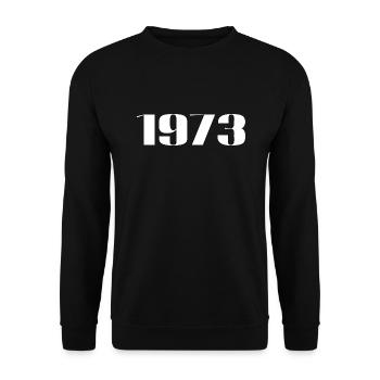 1973 - Gift born in 1973 - Unisex Sweatshirt - black - Front - Alina (178cm) & Michal (187cm)