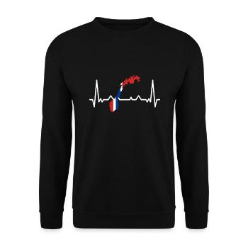 Drapeau de la Norvège Drapeau de la Scandinavie Drapeau norvégien ECG - Sweat-shirt Unisexe - noir - Devant - Alina (178cm) & Michal (187cm)