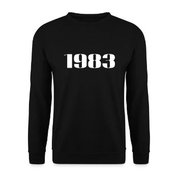 1983 - Gift born in 1983 - Unisex Sweatshirt - black - Front - Alina (178cm) & Michal (187cm)