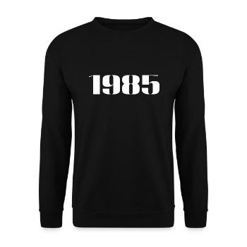 1985 - Gift born in 1985 - Unisex Sweatshirt - black - Front - Alina (178cm) & Michal (187cm)