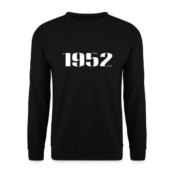 1952 - Gift born in 1952 - Unisex Sweatshirt - black - Front - Alina (178cm) & Michal (187cm)