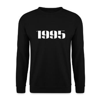 1995 - Gift born in 1995 - Unisex Sweatshirt - black - Front - Alina (178cm) & Michal (187cm)