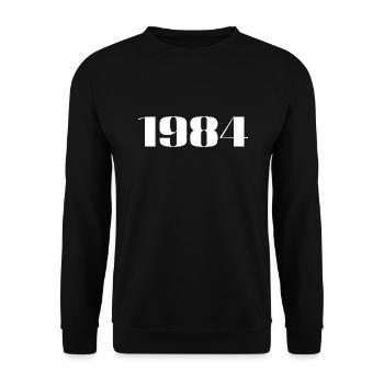 1984 - Gift born in 1984 - Unisex Sweatshirt - black - Front - Alina (178cm) & Michal (187cm)