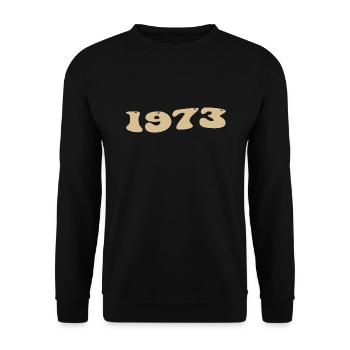 1973 Vintage Birthday Groovy Vintage Retro 1973 - Unisex Sweatshirt - black - Front - Alina (178cm) & Michal (187cm)