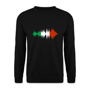 Italy Flag Vintage Italian Flag Distressed Look - Unisex Sweatshirt - black - Front - Alina (178cm) & Michal (187cm)