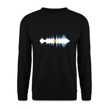 Drapeau de l’Argentine Amérique du Sud Drapeau de l’Argentine - Sweat-shirt Unisexe - noir - Devant - Alina (178cm) & Michal (187cm)