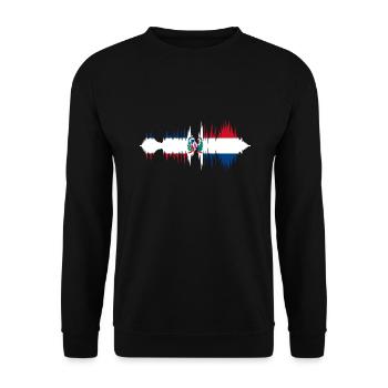 Dominican Republic Flag Dom Rep Flag Travel - Unisex Sweatshirt - black - Front - Alina (178cm) & Michal (187cm)
