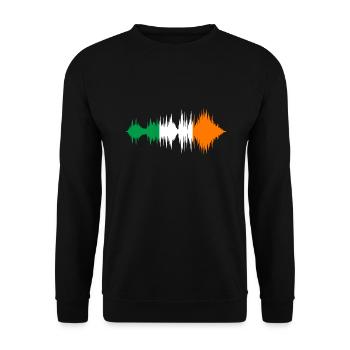 Ireland Flag Vintage Irish Flag Dublin - Unisex Sweatshirt - black - Front - Alina (178cm) & Michal (187cm)