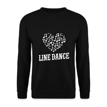 Danse en ligne Danser avec l’amour et le cœur - Sweat-shirt Unisexe - noir - Devant - Alina (178cm) & Michal (187cm)