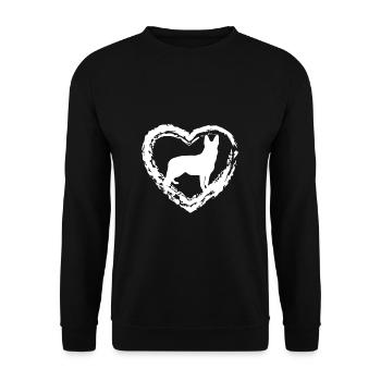 German shepherd dog - Unisex Sweatshirt - black - Front - Alina (178cm) & Michal (187cm)